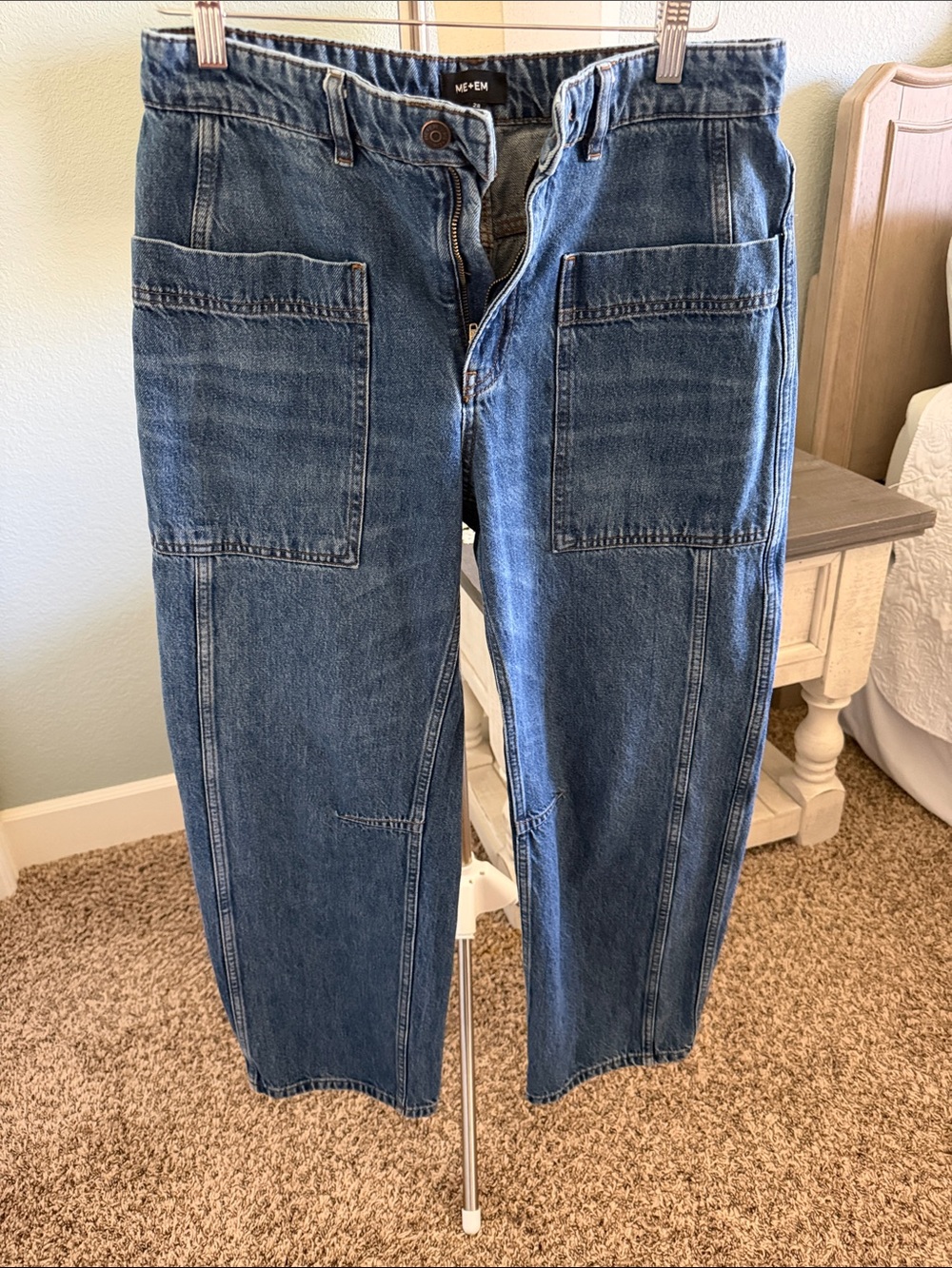 ME+EM Men's Classic Blue Relaxed Denim Jeans